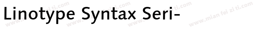 Linotype Syntax Seri字体转换